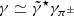 $ \gamma \simeq \tilde{\gamma}^\star \gamma_{\pi^\pm} $