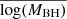 $ \overline{\log(M_{\mathrm{BH}})} $