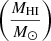 $ \left(\frac{M_{\mathrm{HI}}}{M_\odot}\right) $