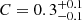 $ C=0.3^{+0.1}_{-0.1} $