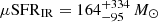 $ \mu \mathrm{SFR}_{\mathrm{IR}} = 164^{+334}_{-95}\,M_{\odot} $