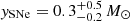 $ \mathit{y}_{\mathrm{SNe}}=0.3^{+0.5}_{-0.2}\,M_{\odot} $