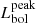 $ L_{\mathrm{bol}}^{\mathrm{peak}} $