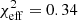 $ \chi_{\rm eff}^2=0.34 $