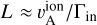 $L \approx v_{\rm{A}}^{{\rm{ion}}}/{\Gamma _{{\rm{in}}}}$