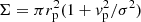 $ \Sigma = \pi r_{\mathrm{p}}^2 (1 + v_{\mathrm{p}}^2/\sigma^2) $