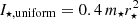 $ I_{\mathrm{\star,uniform}} = 0.4\,m_{\star}r_{\star}^2 $
