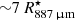 $ {\sim}7\,R^{\star}_{887\,{\upmu}\mathrm{m}} $