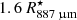 $ 1.6\,R^{\star}_{887\,{\upmu}\mathrm{m}} $