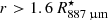 $ r > 1.6\,R^{\star}_{887\,{\upmu}\mathrm{m}} $