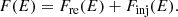 $$ \begin{aligned} F(E) = F_{\rm re}(E) + F_{\rm inj}(E). \end{aligned} $$