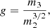 $$ \begin{aligned} g = \frac{m_3}{m_2^{3/2}}, \end{aligned} $$