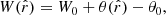 $$ \begin{aligned} W(\hat{r})&= W_0 + \theta (\hat{r}) - \theta _0, \end{aligned} $$