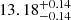 $ 13.18_{-0.14}^{+0.14} $