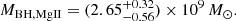 $$ \begin{aligned} M_{\rm BH, MgII} = (2.65^{+0.32}_{-0.56}) \times 10^{9}\,M_{\odot }. \end{aligned} $$