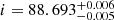 $ i=88.693\substack{+0.006\\ -0.005} $