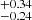 $ ^{+0.34}_{-0.24} $