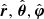 $ \hat{\boldsymbol{r}},\,\hat{\boldsymbol{\theta}},\hat{\boldsymbol{\varphi}} $
