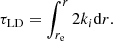 $$ \begin{aligned} \tau _{\rm LD}=\int ^r_{r_{\rm e}}2k_i \mathrm{d}r. \end{aligned} $$