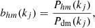 $$ \begin{aligned} b_{hm}(k_{j})= \frac{P_{hm}(k_{j})}{P_{\rm dm}(k_{j})}, \end{aligned} $$