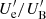 $ U^\prime_{\rm e}/U^\prime_{\rm B} $