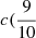 $ c(\frac{9}{10} $