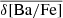 $ \overline{\delta\mathrm{[Ba/Fe]}} $