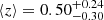 $ \langle z\rangle = 0.50^{+0.24}_{-0.30} $