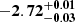 $ \mathbf{{-2.72}_{-0.03}^{+ 0.01}} $