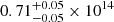 $ 0.71_{-0.05}^{+0.05}\times10^{14} $