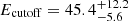 $ E_{\mathrm{cutoff}}={45.4}_{-5.6}^{+ 12.2} $