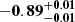 $ \mathbf{{-0.89}_{-0.01}^{+ 0.01}} $