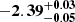 $ \mathbf{{-2.39}_{-0.05}^{+ 0.03}} $