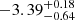 $ {-3.39}_{-0.64}^{+ 0.18} $