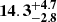$ \mathbf{{14.3}_{-2.8}^{+ 4.7}} $