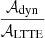$ \frac{{\mathcal{A}}_{\mathrm{dyn}}}{{\mathcal{A}}_{\mathrm{LTTE}}} $