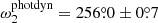 $ \omega^{\mathrm{photdyn}}_2=256{{\overset{\circ}{.}}}0\pm0{{\overset{\circ}{.}}}7 $