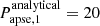 $ P_{\mathrm{apse,1}}^{\mathrm{analytical}}=20 $