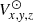 $ V_{x,\mathit{y},z}^{\odot} $