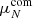 $ \mu_N^{\rm com} $