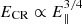 $ E_{\rm CR} \propto E^{3/4}_\parallel $