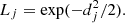 $$ \begin{aligned} L_j = \exp (-d_{j}^2/2). \end{aligned} $$