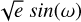 $\\,{\sqrt{e}}\operatorname{sin}(\omega)\]$