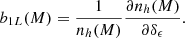 $$ \begin{aligned} b_{1L}(M) = \frac{1}{n_h(M)} \frac{\partial n_h(M) }{\partial \delta _\epsilon }. \end{aligned} $$