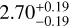 ${2.70_{ - 0.19}^{ + 0.19}}$
