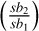 $\[\\left({\frac{s b_{2}}{s b_{1}}}\right)\]$