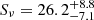 $ S_{\nu}=26.2^{+8.8}_{-7.1} $