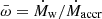 $ \bar \omega=\dot M_{\mathrm{w}}/\dot M_{\mathrm{accr}} $