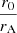 $ \frac{r_0}{r_{\mathrm{A}}} $