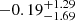 $ -0.19^{+1.29}_{-1.69} $